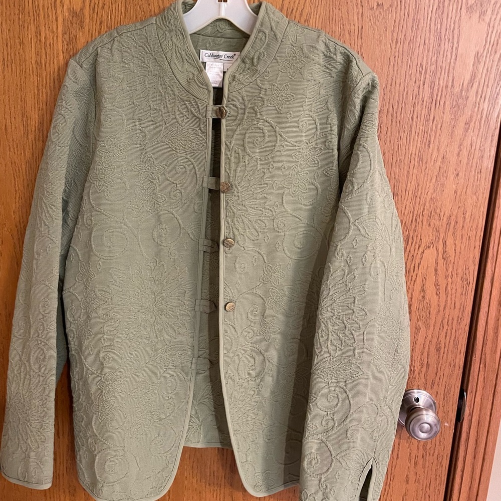 Coldwater Creek Textured Sage Jacket
